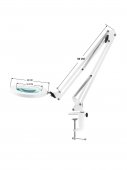 Lupa cosmetica cu lampa LED, brat reglabil, lumina rece