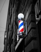 Sigla Barber Shop, Reclama luminoasa frizerie, Barber Pole, 130CM c