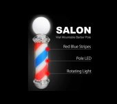 Sigla Barber Shop, Reclama luminoasa frizerie, Barber Pole, 130CM c